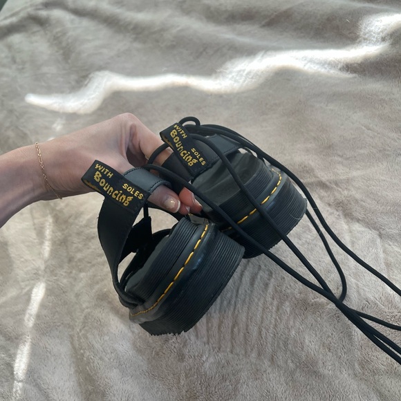 Dr. Martens Nartilla Hydro Leather Lace Up Gladiator Sandal - Picture 3 of 4